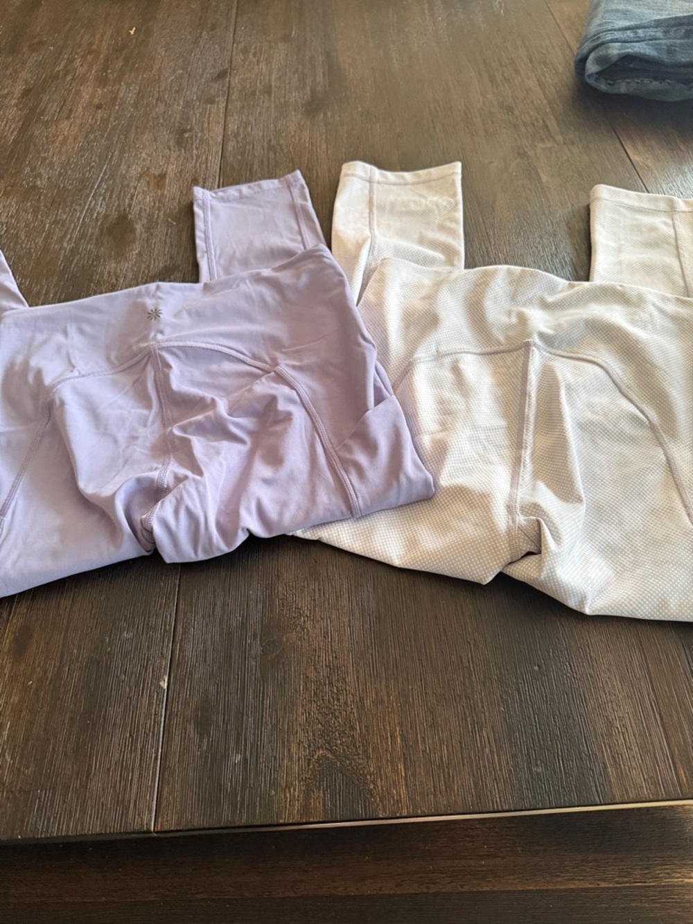 Athlete bundle - Lavender and white/gray workout capris